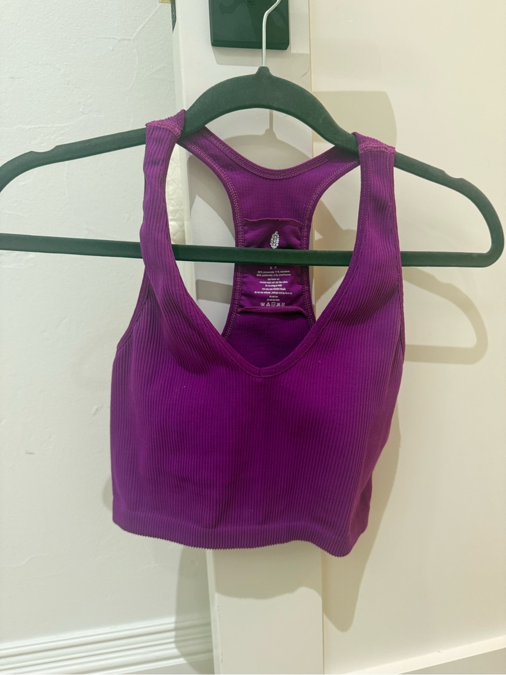 Free People Movement Purple Ribbed Racerback Bralette